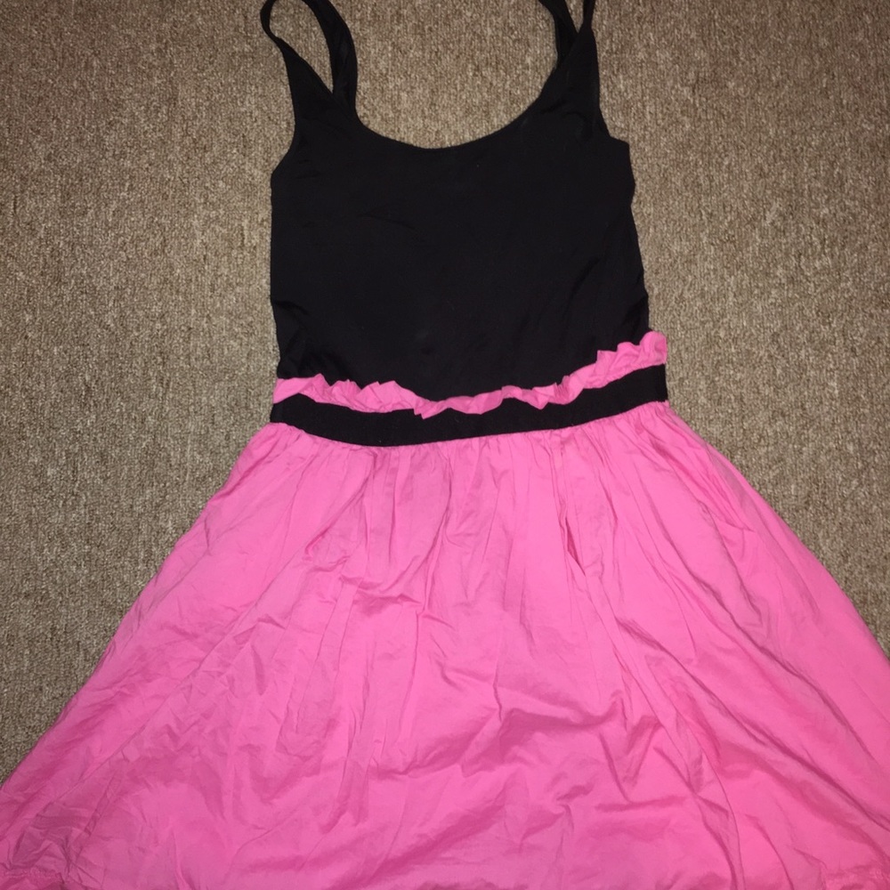 Pinch waist PINK tank top dress